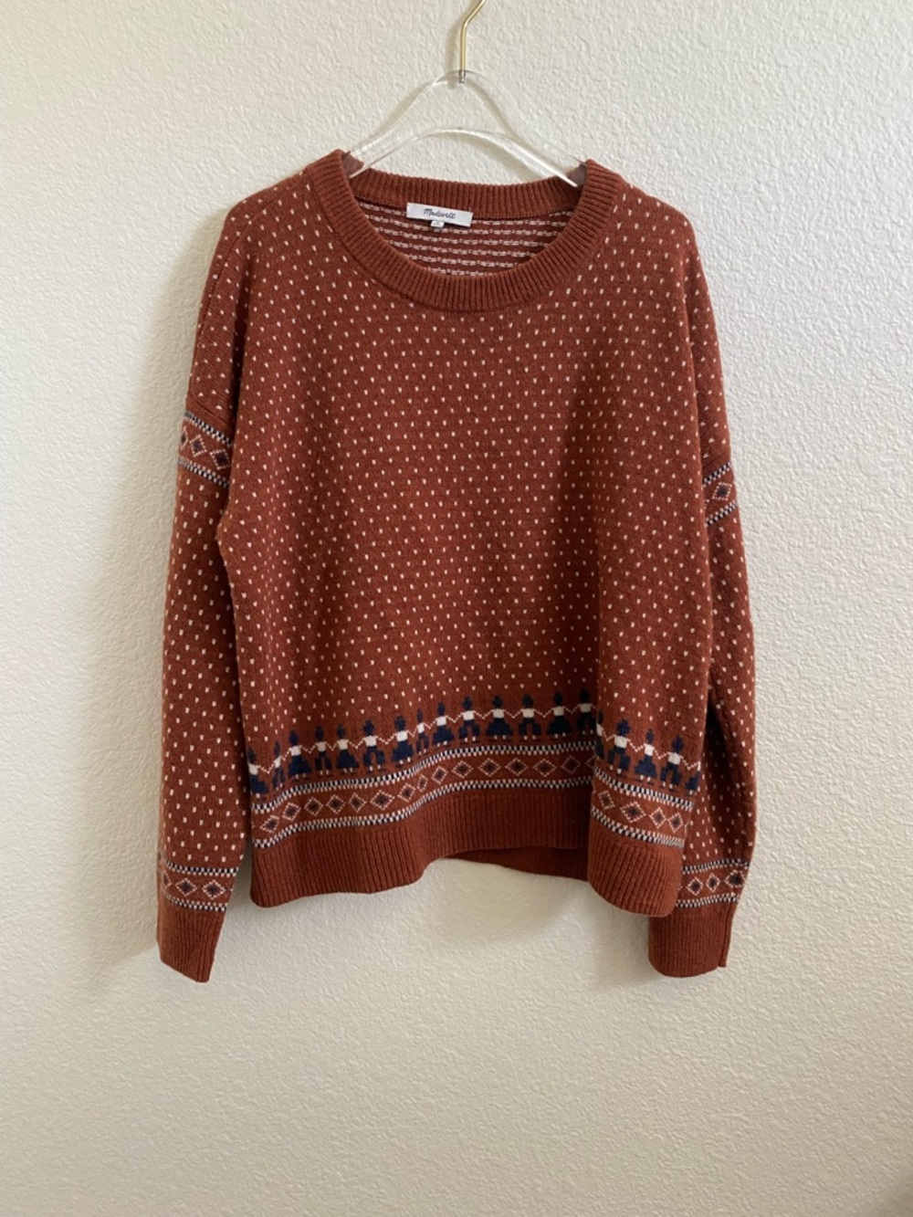 Madewell Woodside Wool Jacquard Pullover Sweater - Picture 2 of 5